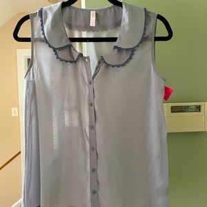 EXHILARATION Blouse Sheer NWT